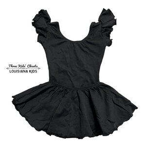 NEW The Leotard Boutique 6/7 Black Ruffle Leo & Dance Skirt